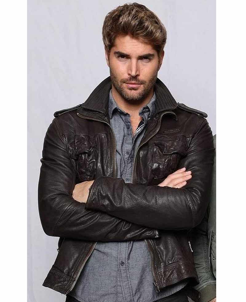The Matchmaker's Playbook Brown Leather Jacket